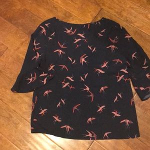 🔴- Saint Tropez Birds Blouse Navy